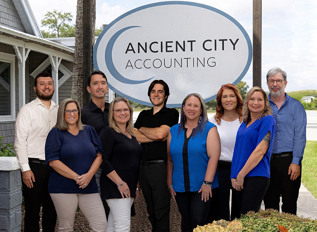 Ancient City Accounting team outside their St. Augustine office